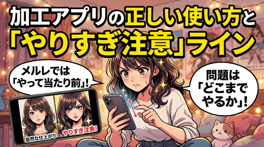 加工アプリの使い過ぎには注意