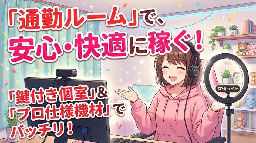 ポケットワークの通勤ルームは環境が良い