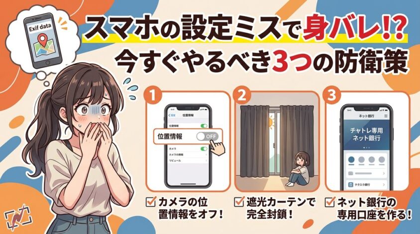 スマホの設定で身バレ回避