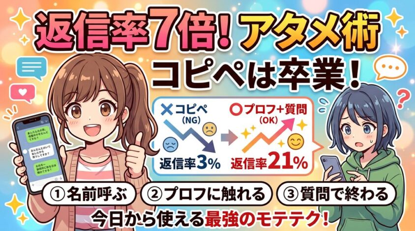 アタックメールのコツは相手のプロフに触れる