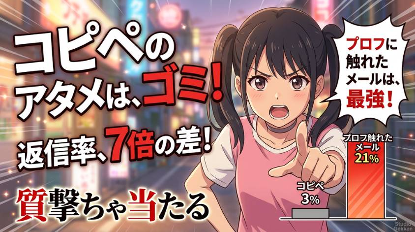 コピペメールでは返信されない