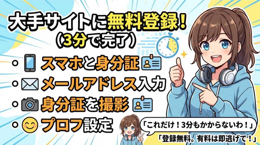 大手サイトに登録する