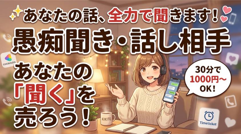 ココナラなどで愚痴聞きサービス