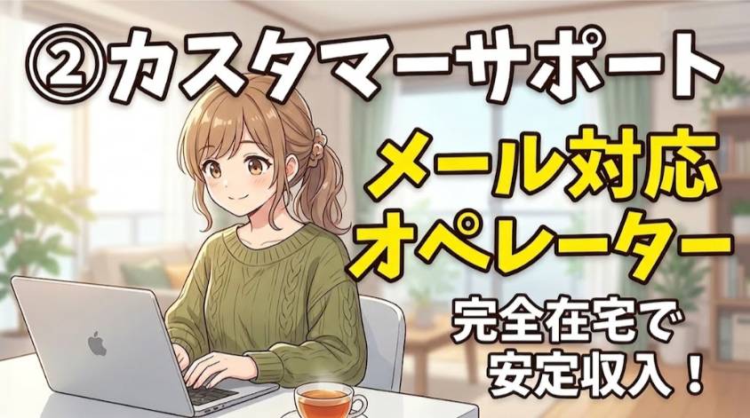 カスタマーサポーター・メール対応オペレーターは安定収入