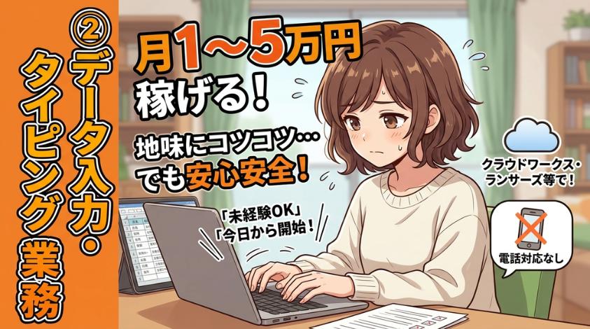データ入力は地道に稼げる