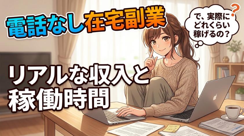 電話なし副業の実際の収入