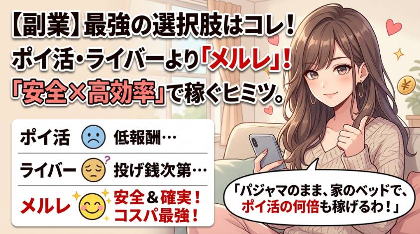 ポイ活・ライバー・メルレの比較