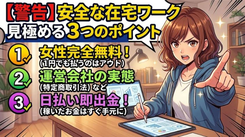 安全な在宅ワーク3つのポイント