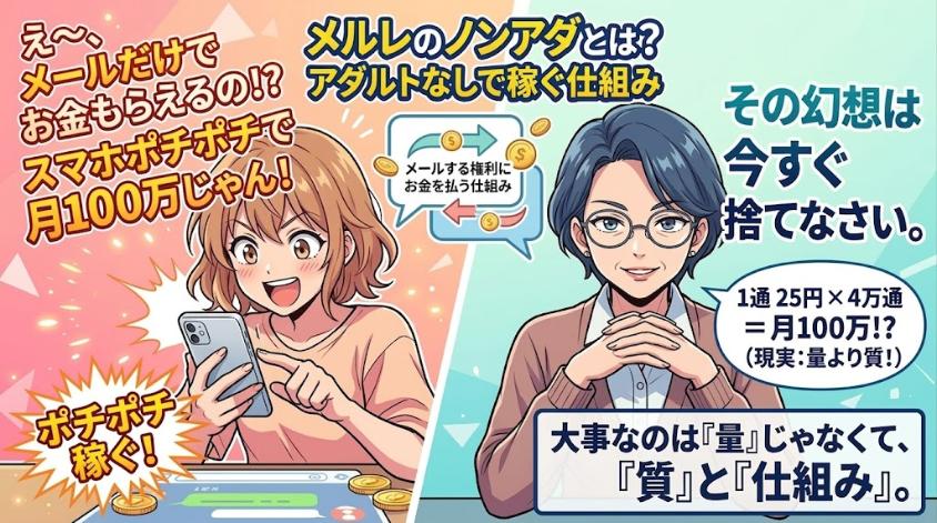 メールレディのノンアダルトで稼ぐ仕組み