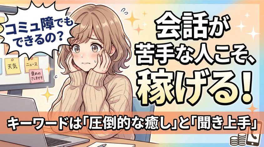 聞き上手ならチャットレディで稼げる