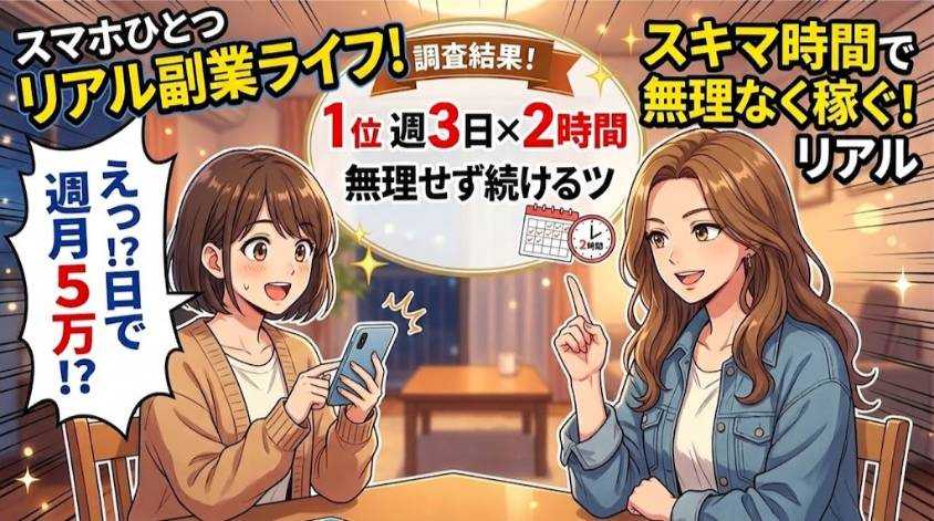 スキマ時間の副業なら月3万円から