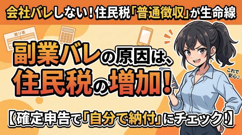 会社バレを防ぐために税金は自分で払う