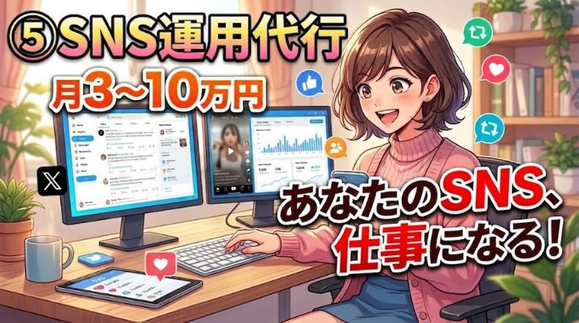 SNS運用代行は趣味の延長の感覚でできる