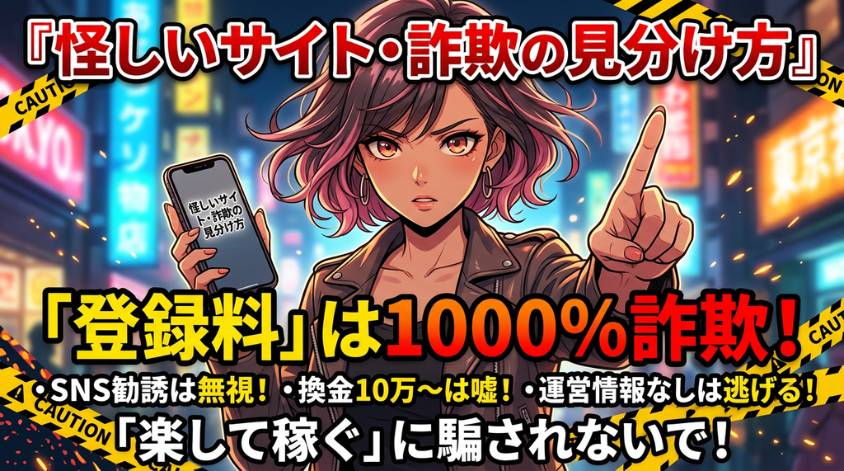 怪しいサイトには登録しない