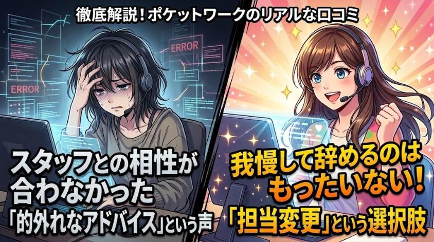 ポケットワークのスタッフのとの相性