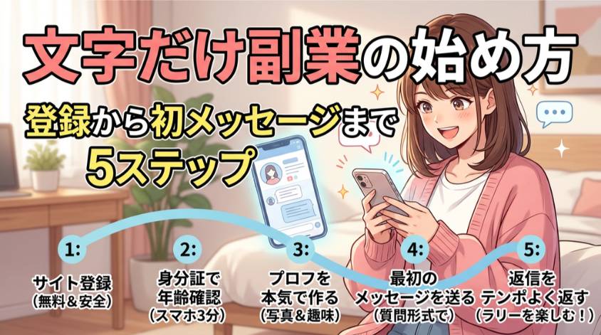 文字だけで始めるメルレ副業
