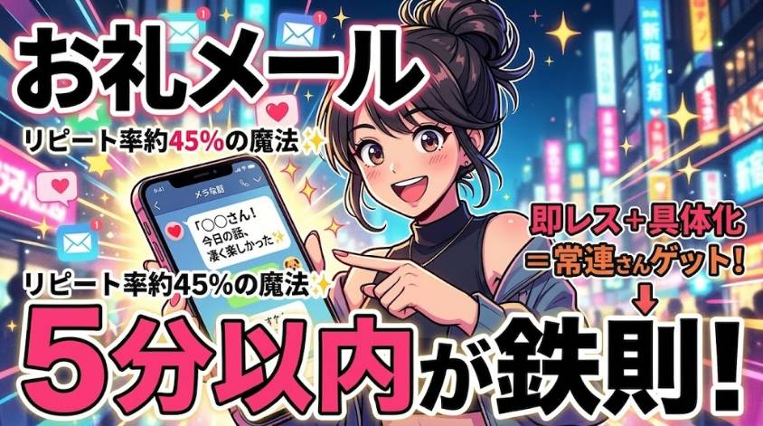 お礼メールはすぐに送る