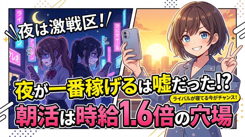 激戦区の夜よりも朝がねらい目