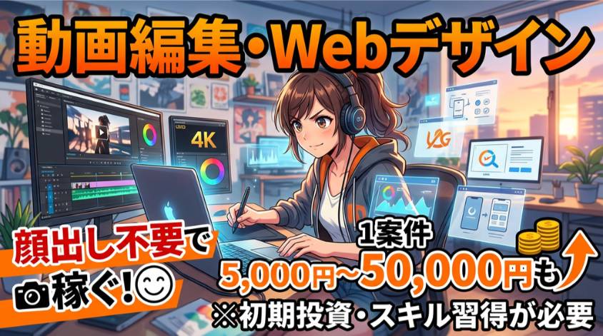 動画編集・Webデザインはスキルが必要