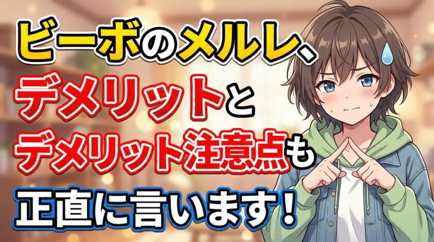 ビーボのデメリットと注意点