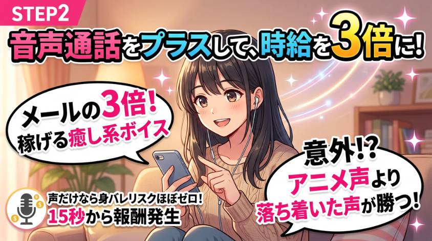 メールと音声で時給単価を上げる