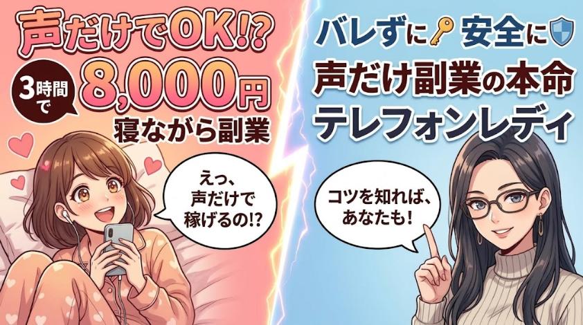 テレフォンレディは声だけ稼げる副業