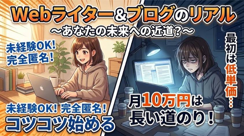 Webライターで稼ぐには時間と経験が必要