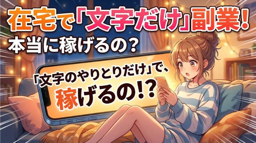 本当に稼げる文字のやり取りだけの在宅ワーク